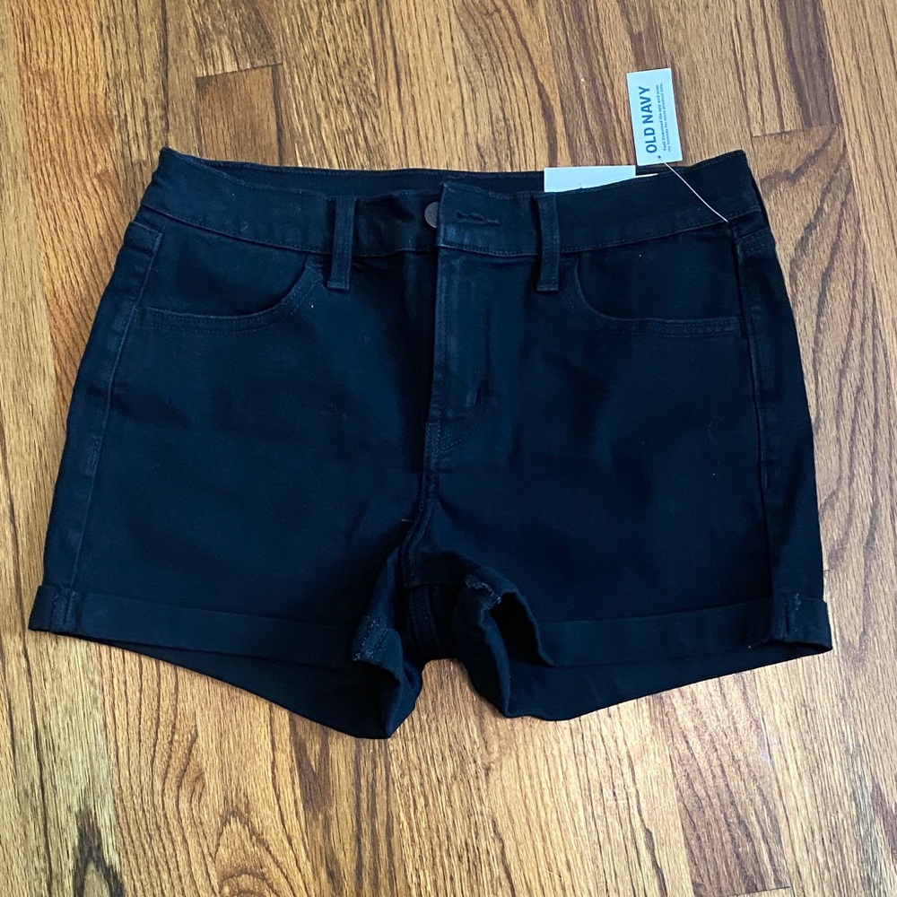 Old Navy mid-rise Black Jean Shorts